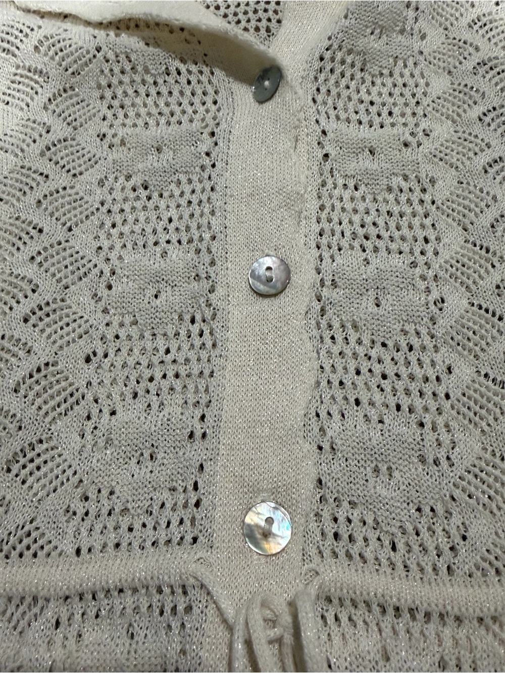 Zara Ivory Open-Knit Crochet Top - Picture 3 of 3